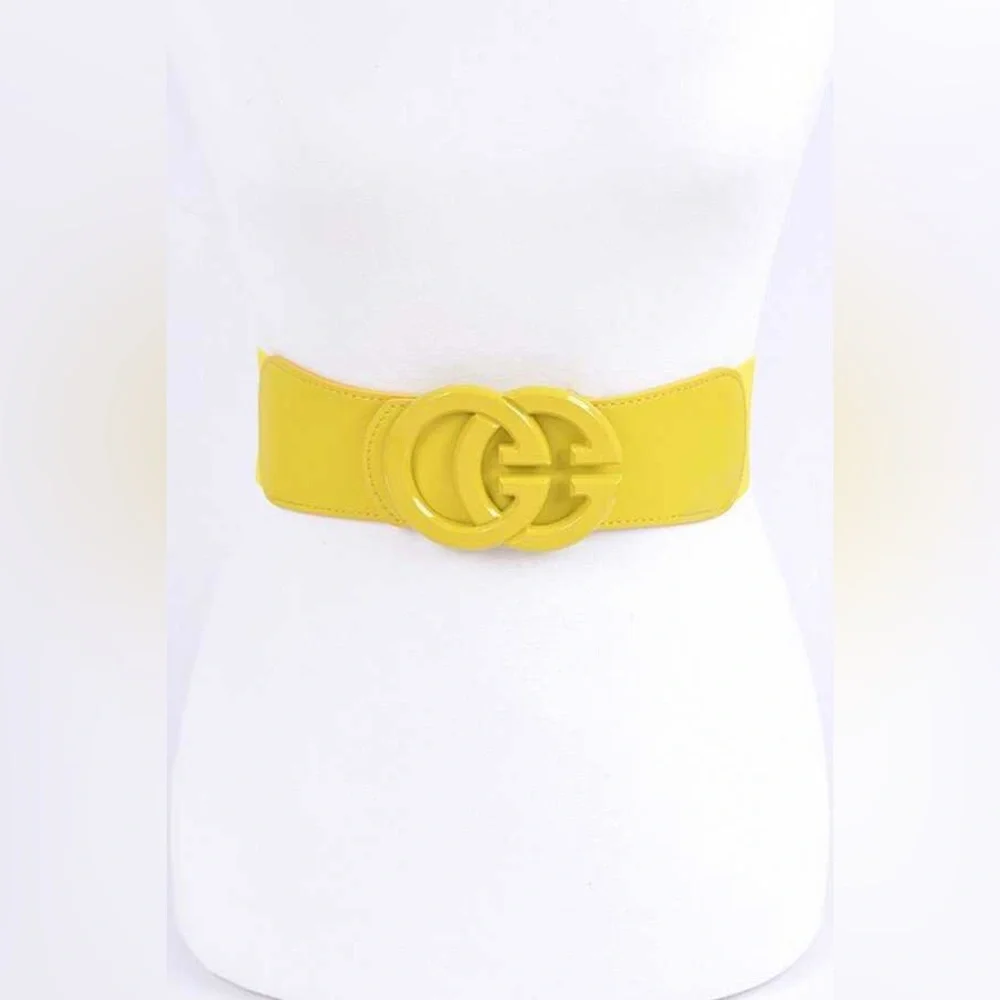 One Size Logo Elastic Statement Belt